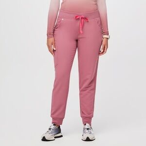 Figs Zamora High Waisted Jogger Scrub Pants in Quartz